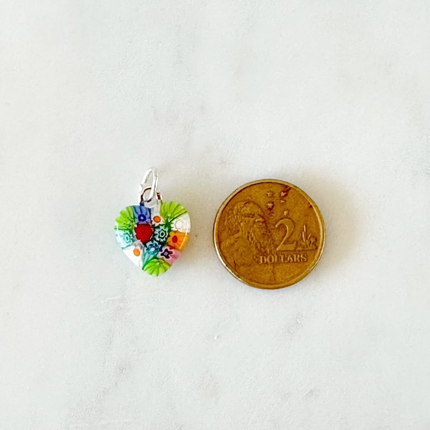 Millefiori heart pendant Ercole Moretti