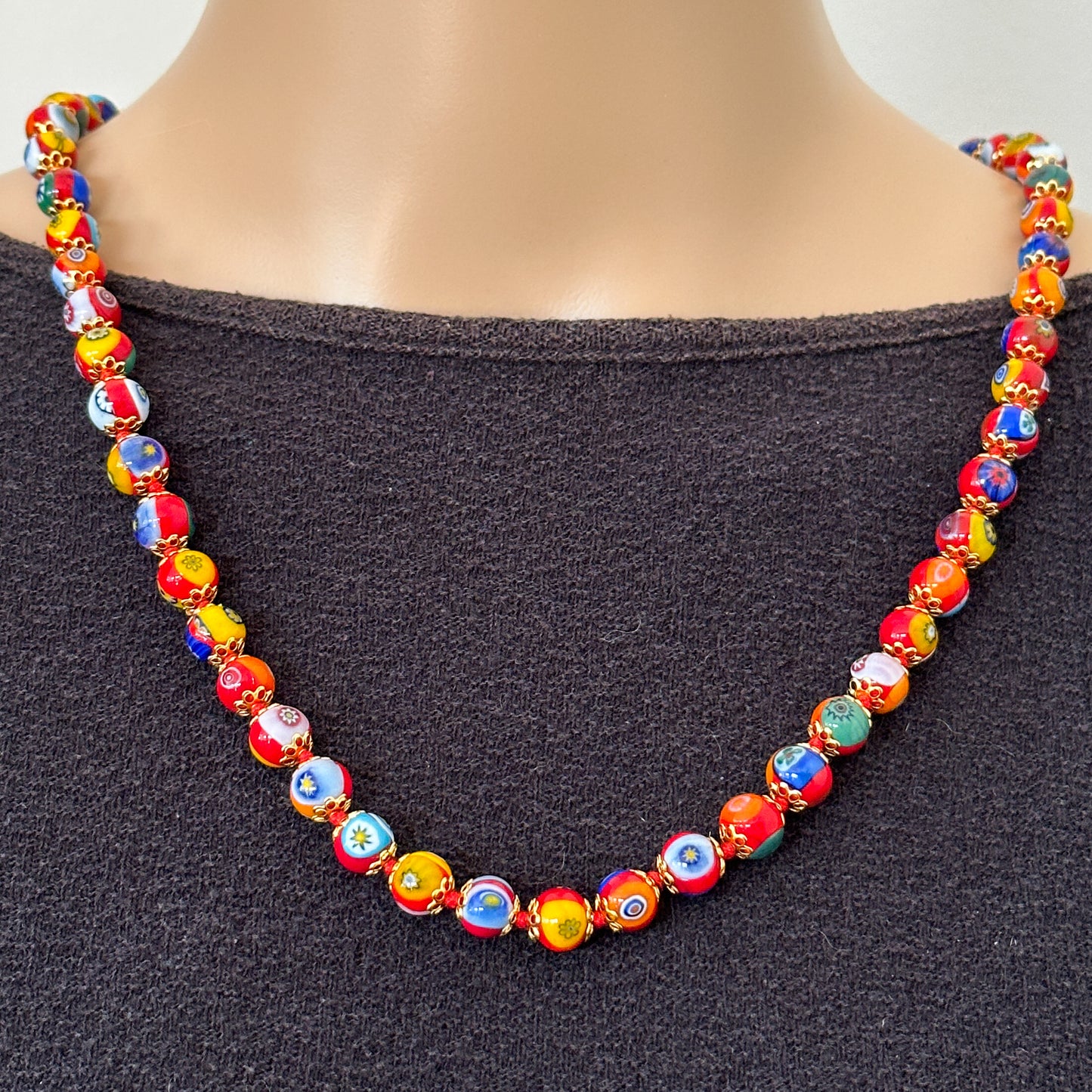 Millefiori necklace