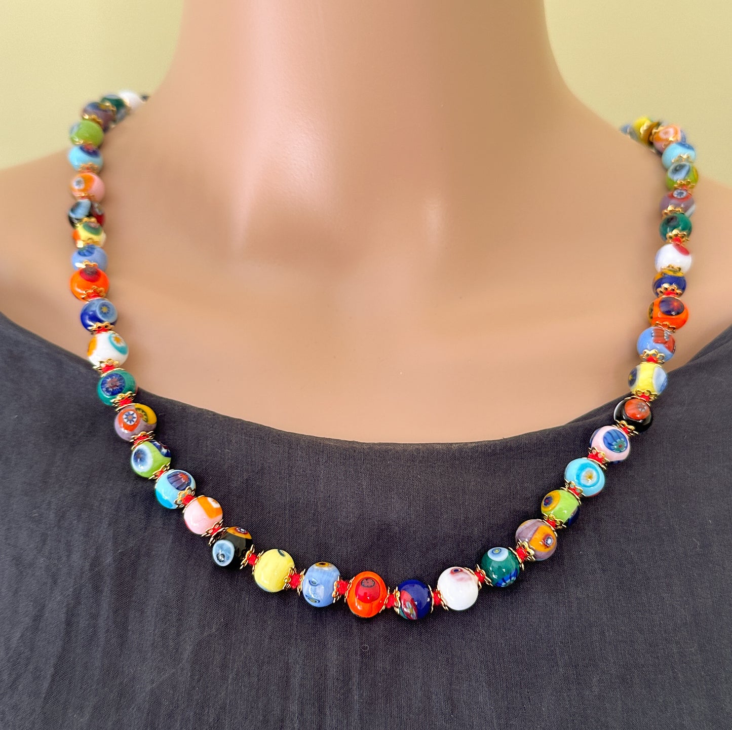 Millefiori necklace