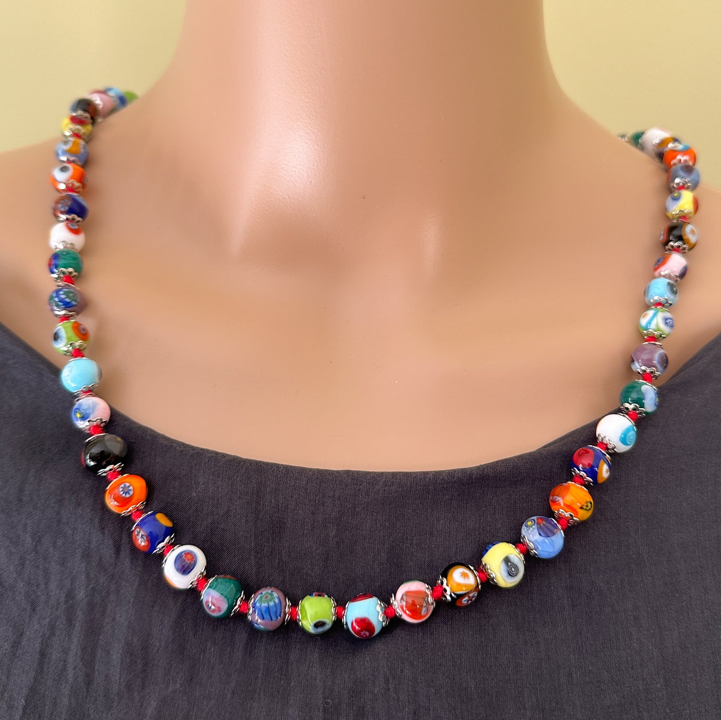Millefiori necklace