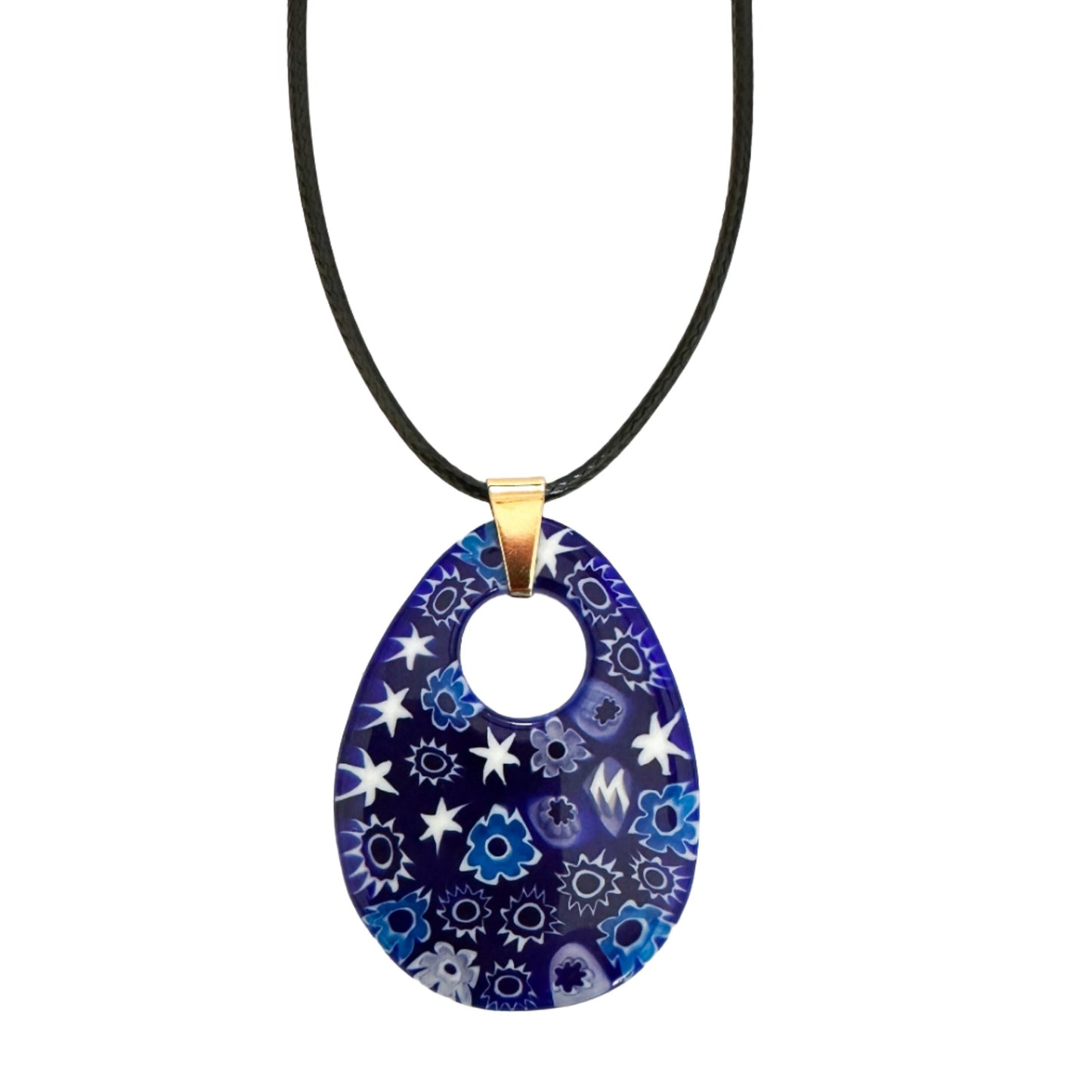 Teardrop Ercole Moretti millefiori pendant