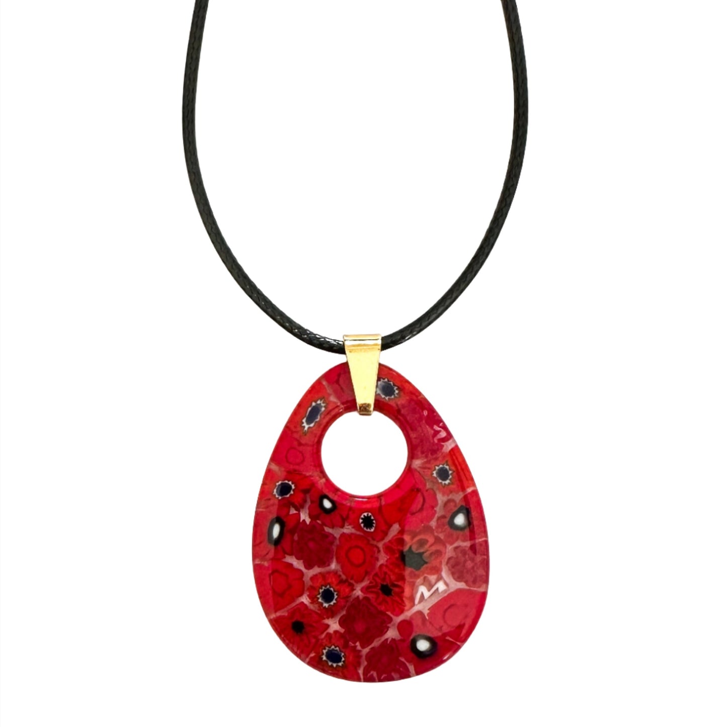Teardrop Ercole Moretti millefiori pendant