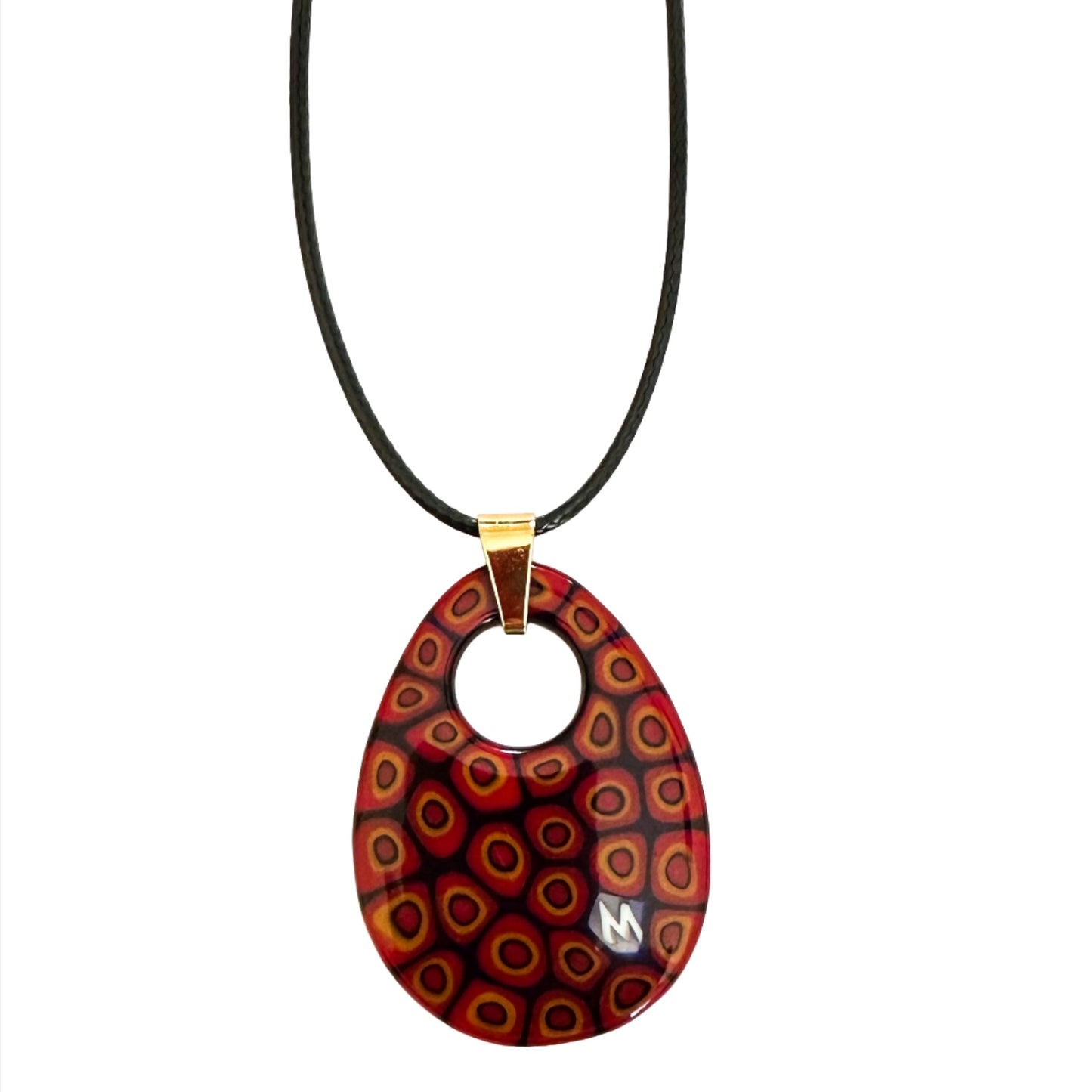 Teardrop Ercole Moretti millefiori pendant