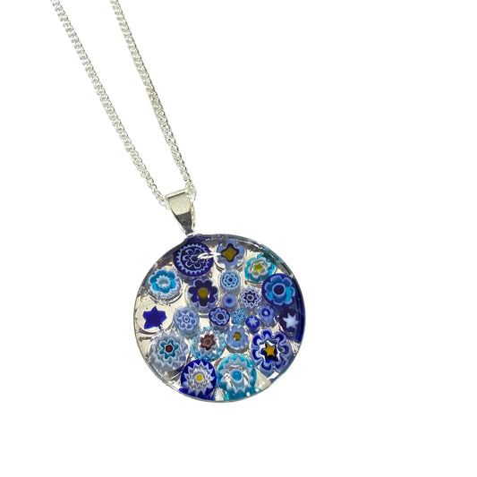Millefiori Murano mosaic resin pendant