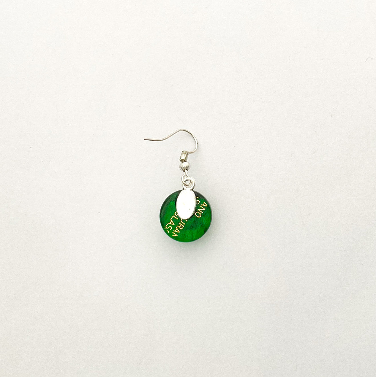 Murano plate glass round drop earrings