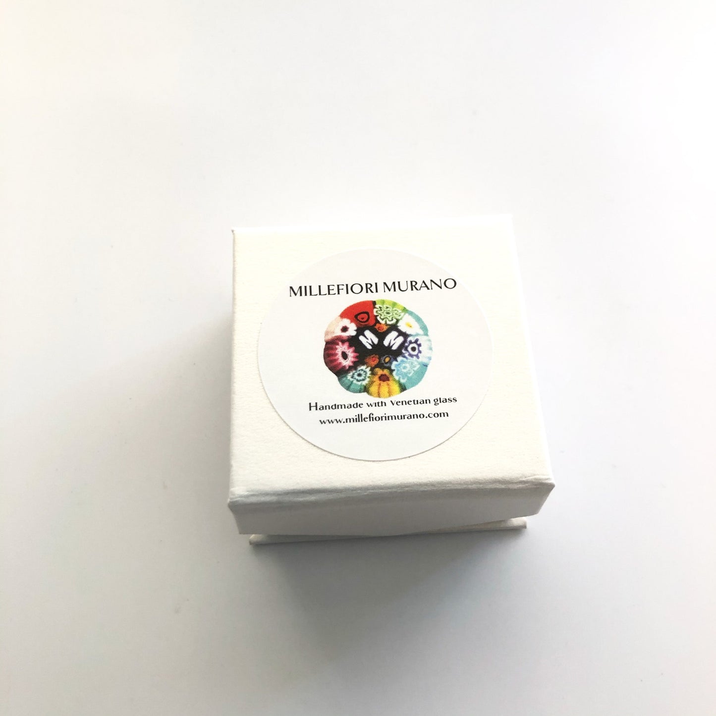 Murano plate glass square studs