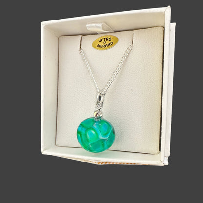 Ercole Moretti transparent millefiori pendant