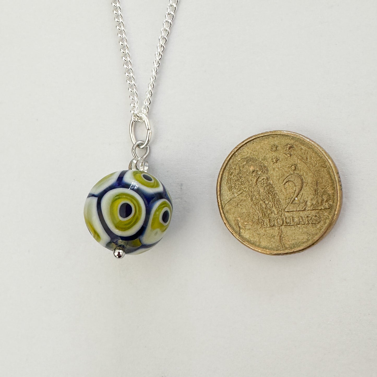 Ercole Moretti transparent millefiori pendant
