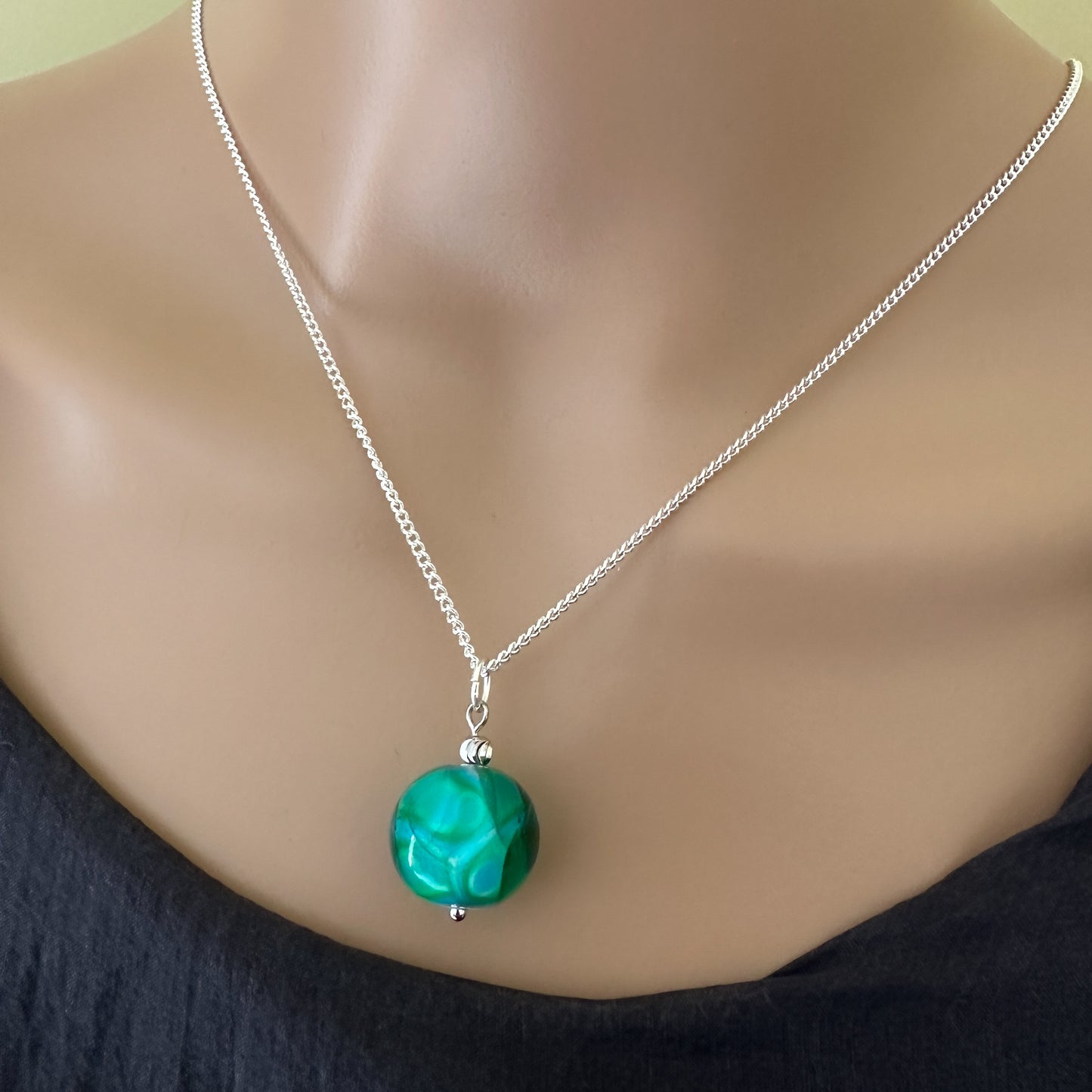 Ercole Moretti transparent millefiori pendant