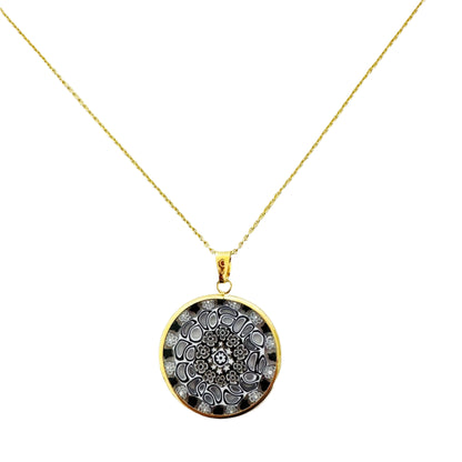 Millefiori gold pendant