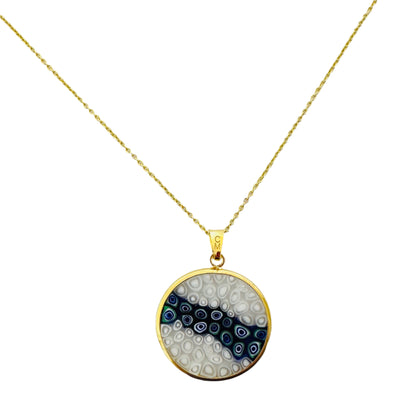 Millefiori gold pendant
