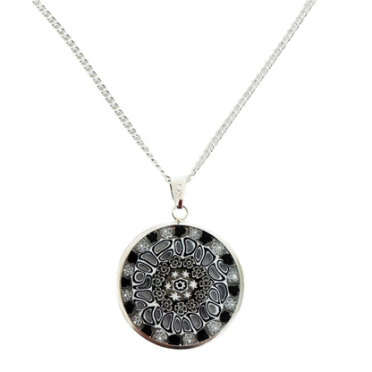 Millefiori silver pendant