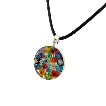 Millefiori Murano mosaic resin pendant