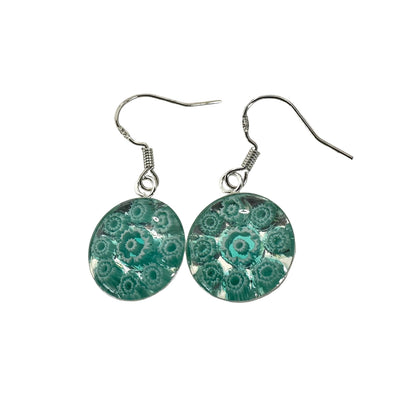 Millefiori Murano mosaic resin earrings