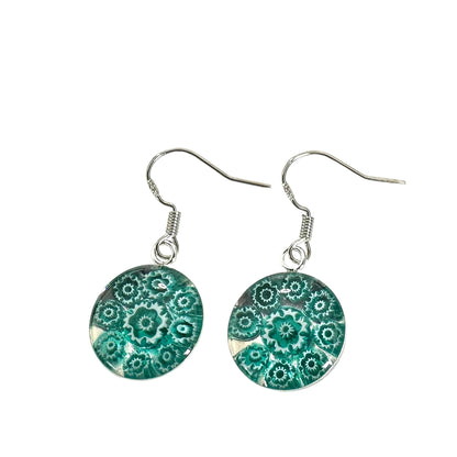 Millefiori Murano mosaic resin earrings