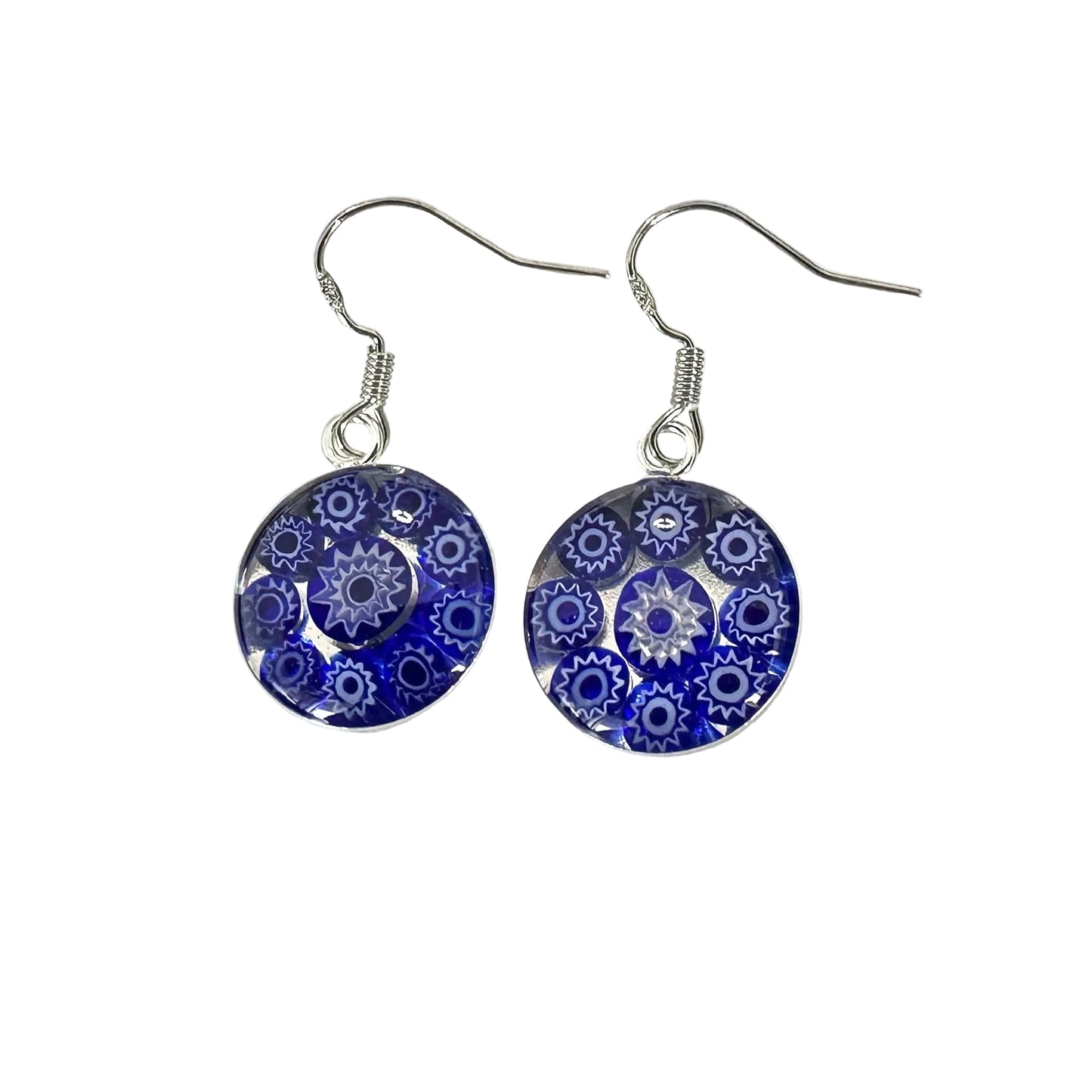 Millefiori Murano mosaic resin earrings