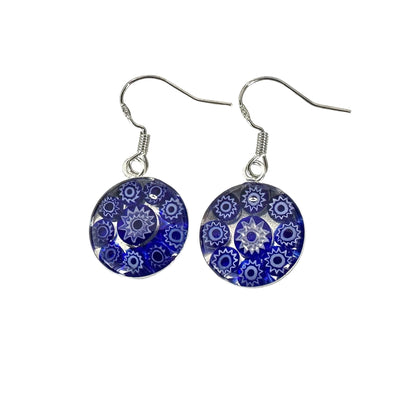 Millefiori Murano mosaic resin earrings