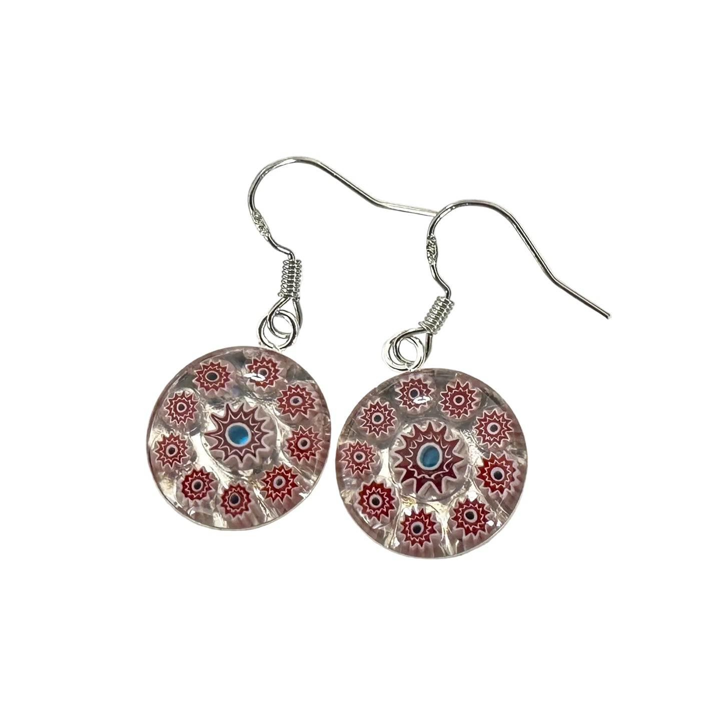 Millefiori Murano mosaic resin earrings