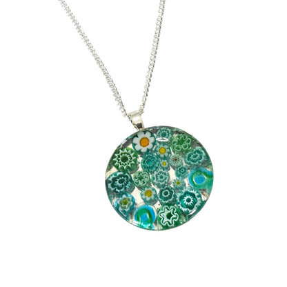 Millefiori Murano mosaic resin pendant