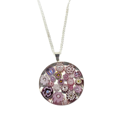 Millefiori Murano mosaic resin pendant