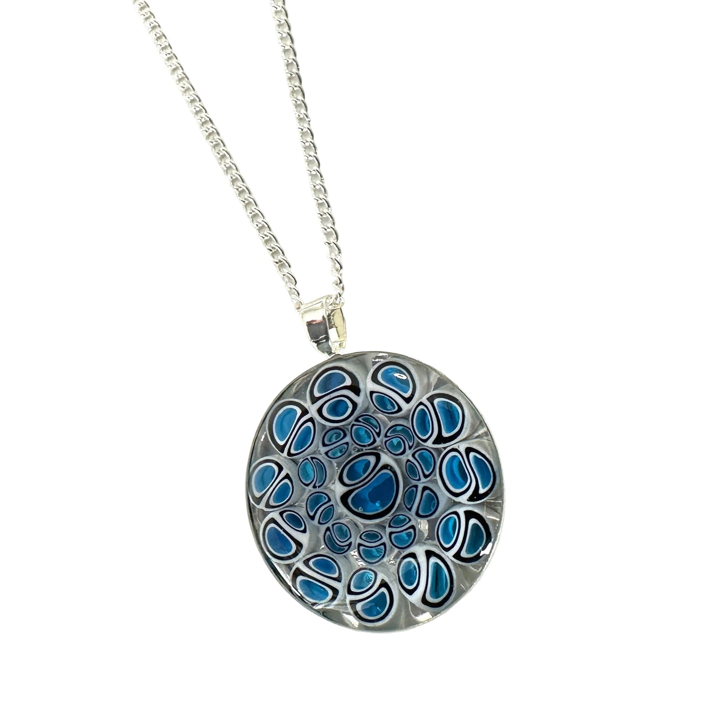 Millefiori Murano mosaic resin pendant
