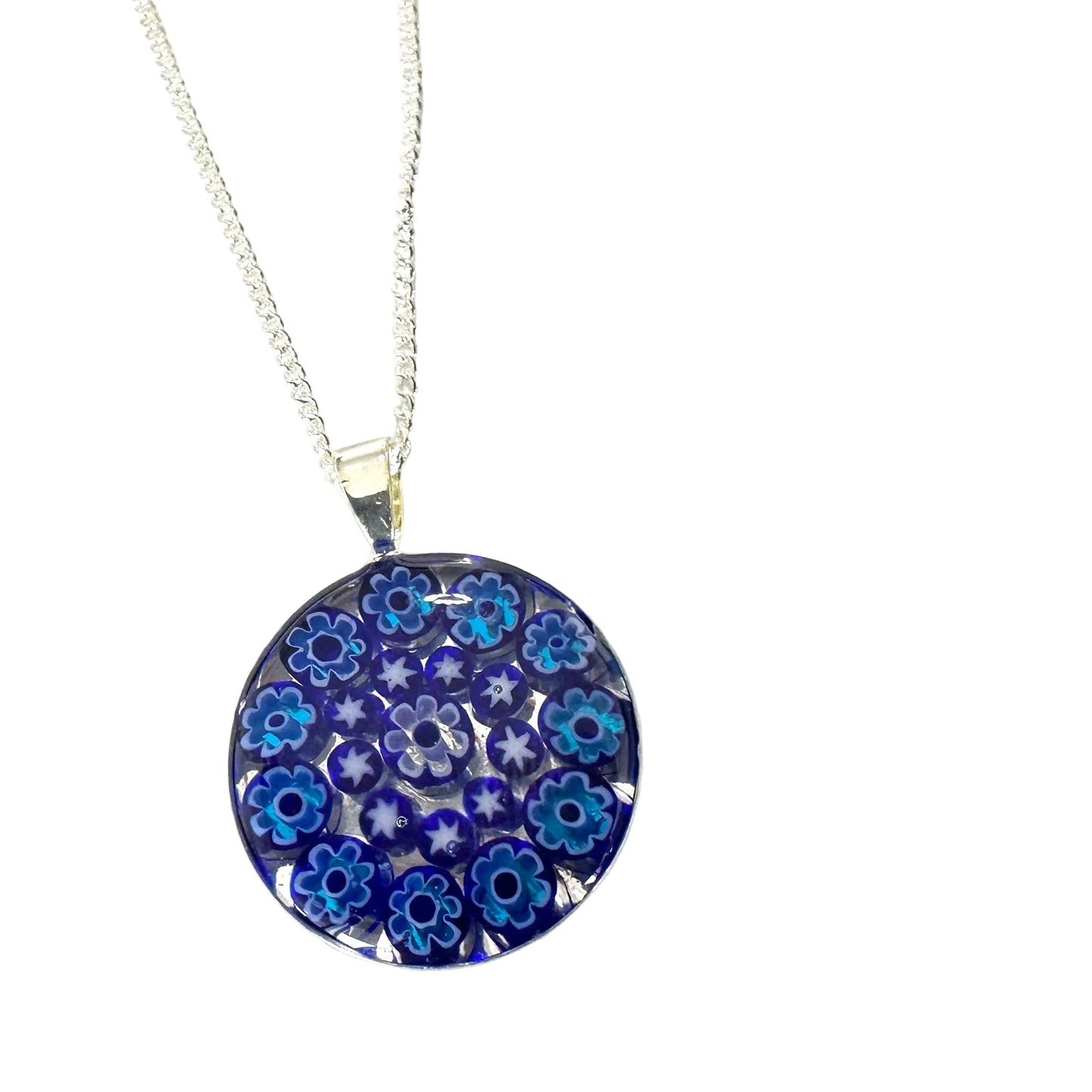 Millefiori Murano mosaic resin pendant