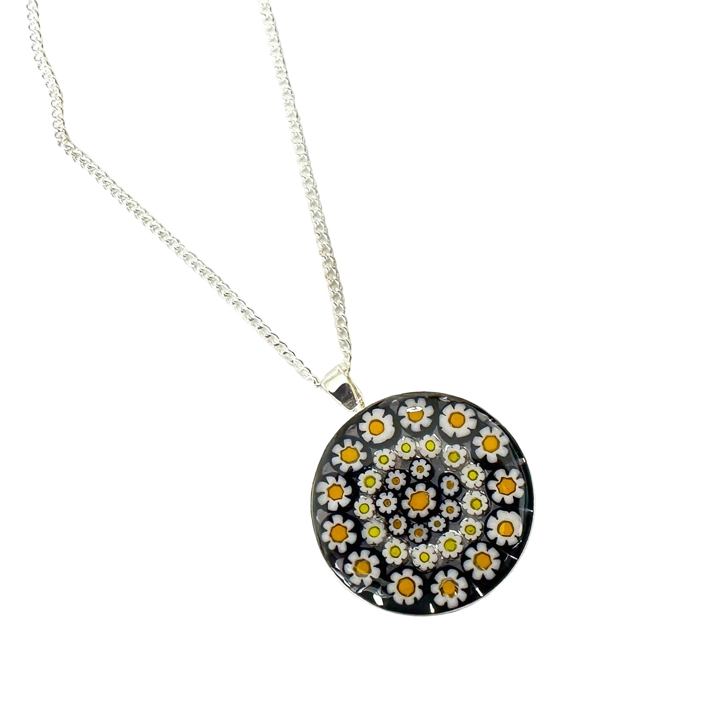 Millefiori Murano mosaic resin pendant