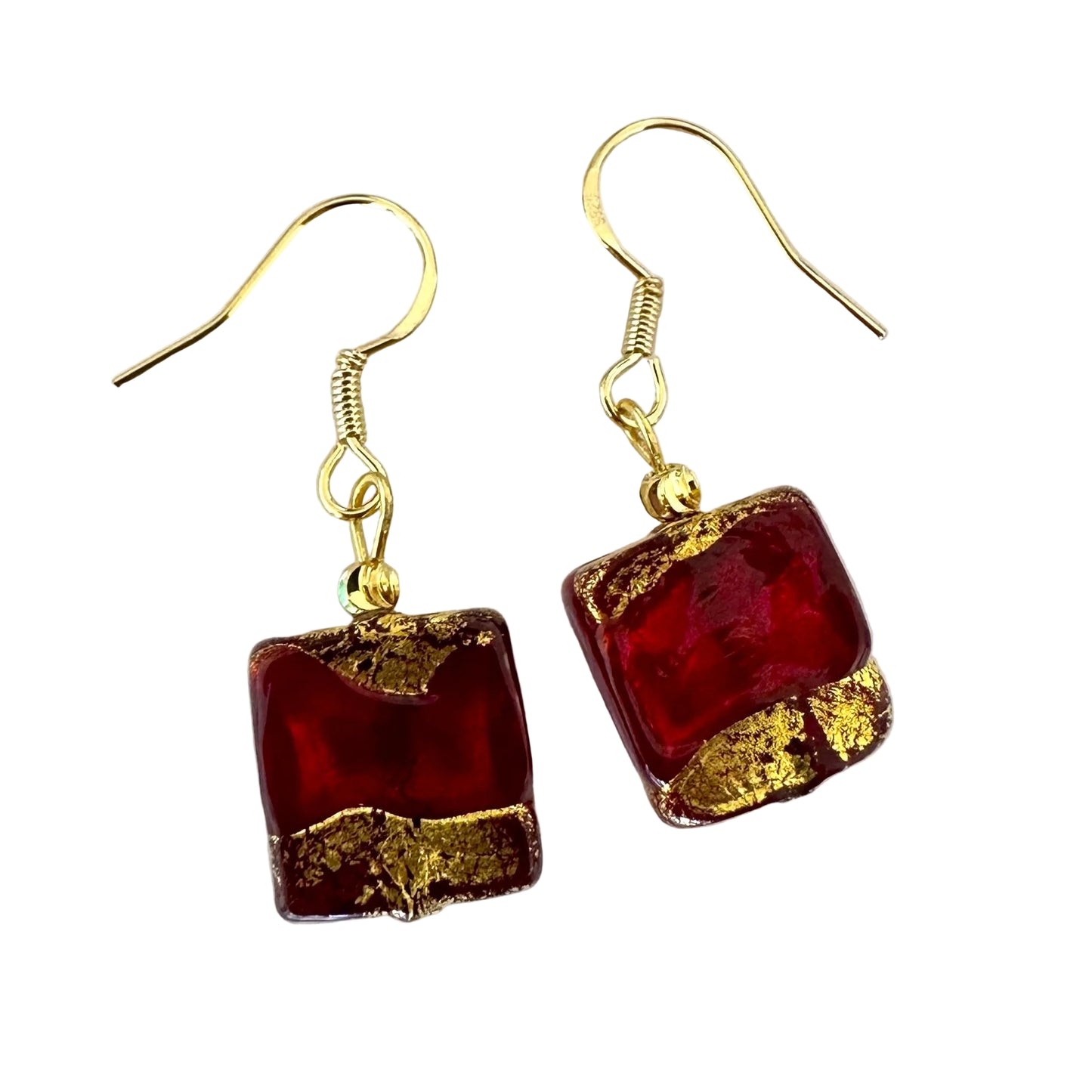 Sole gold earrings