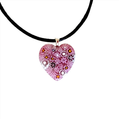 Large millefiori heart necklace Ercole Moretti