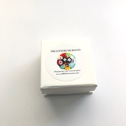 Murano plate glass square studs